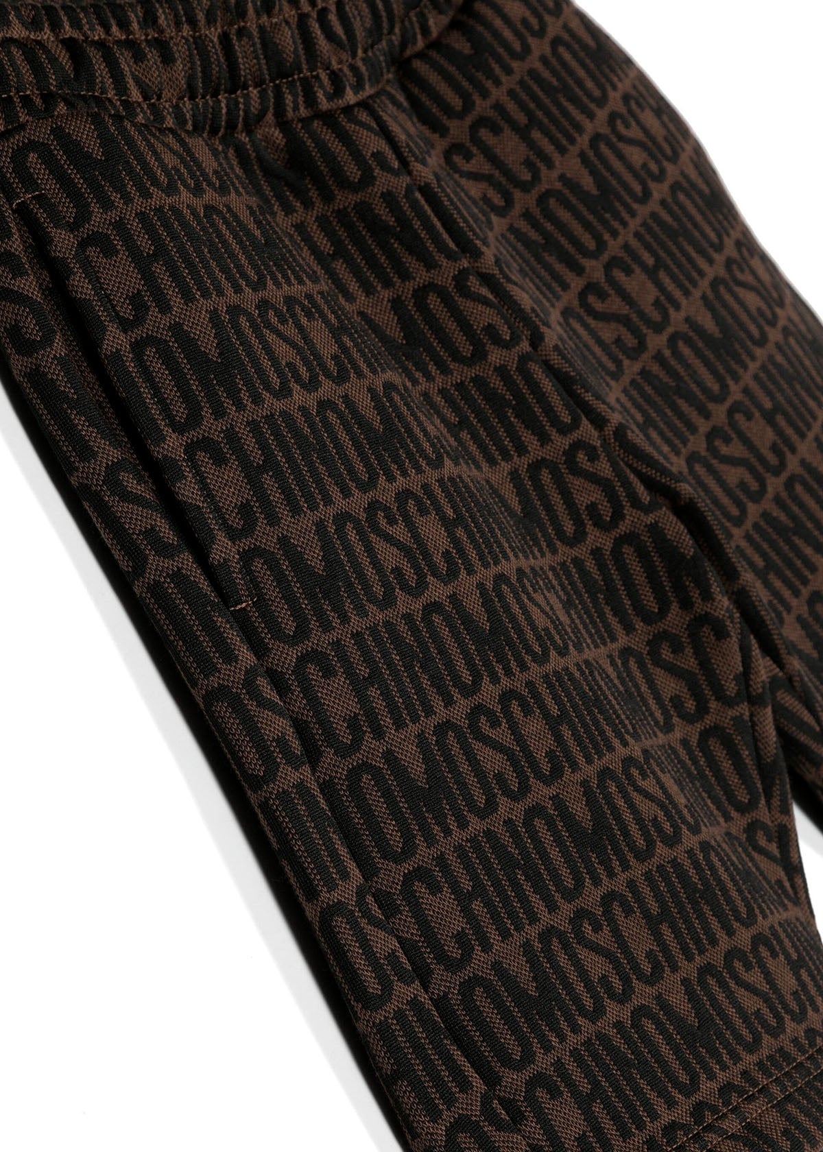 Moschino Kids Bermuda Marrone Monogram All-over