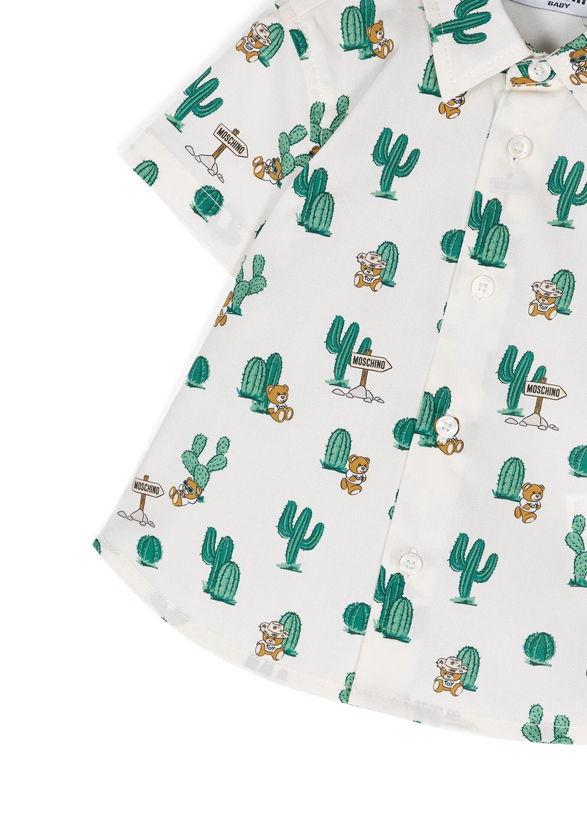 Moschino Kids Camicia con Stampa Toys Cactus