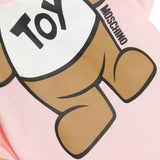 Moschino Kids Pagliaccetto Rosa con Stampa Teddy Bear