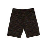 Moschino Kids Bermuda Marrone Monogram All-over