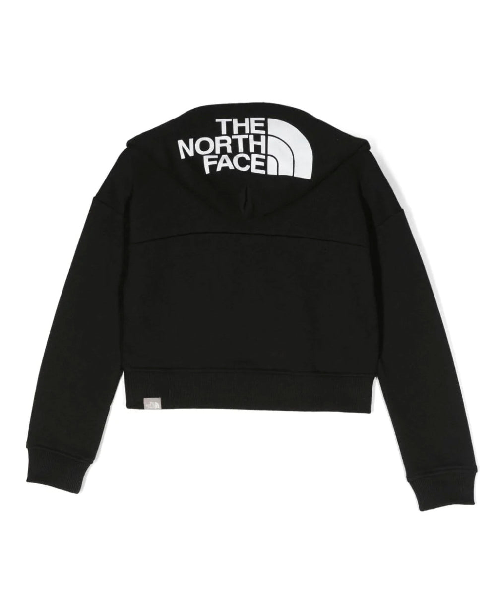Felpa Crop Nero con Stampa Logo - The North Face Kids | Florence Kids