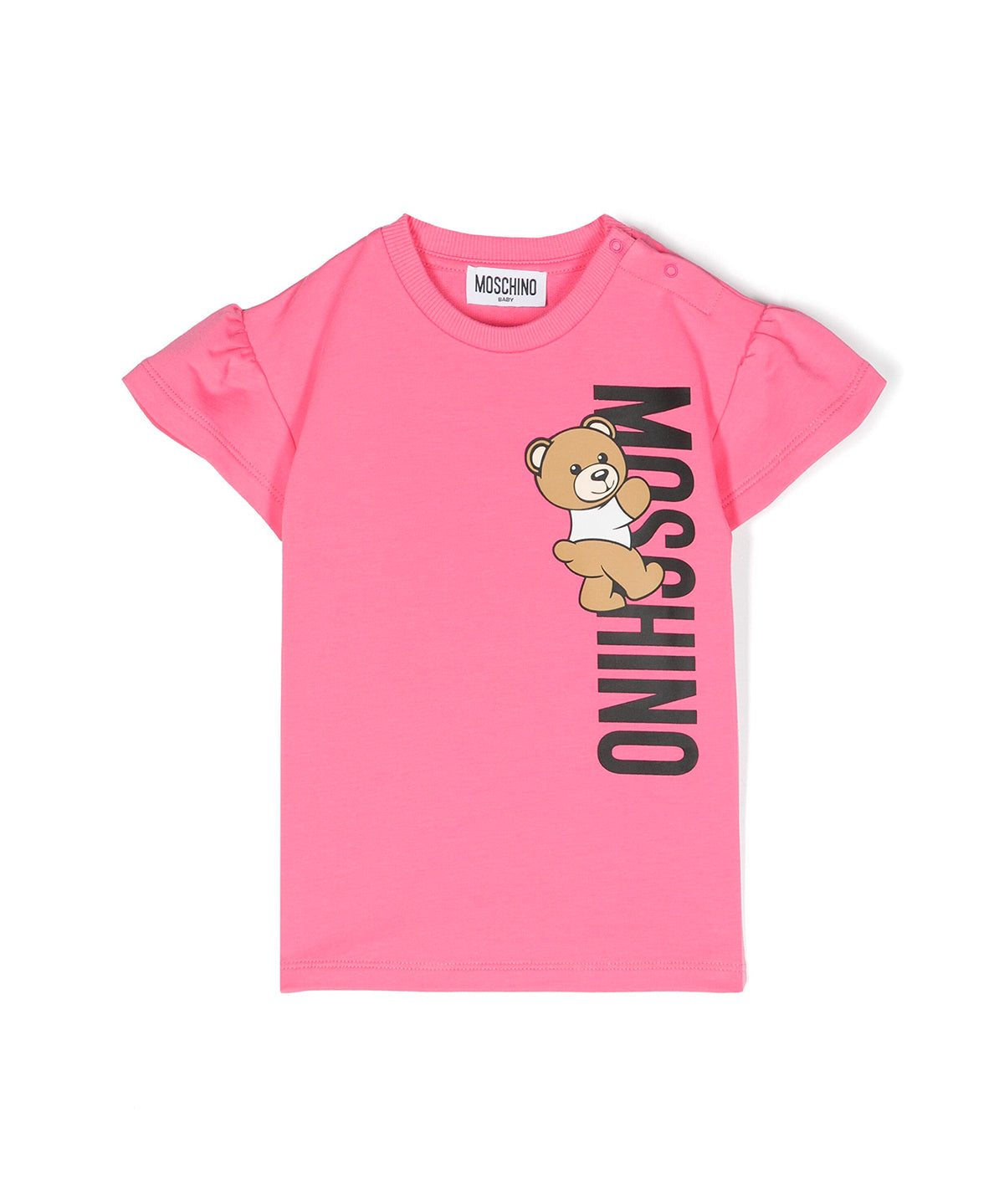 Moschino Kids Abito in Felpa Fuxia per Neonate