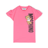 Moschino Kids Abito in Felpa Fuxia per Neonate