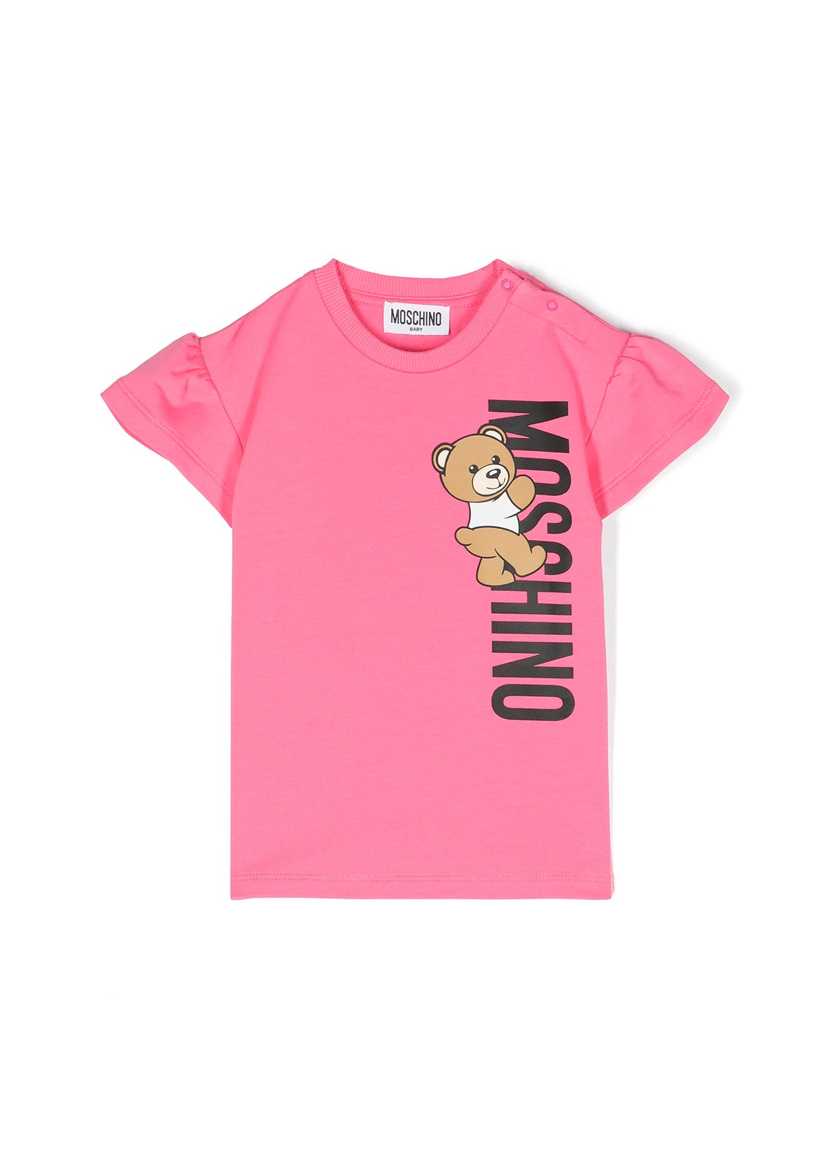 Moschino Kids Abito in Felpa Fuxia per Neonate