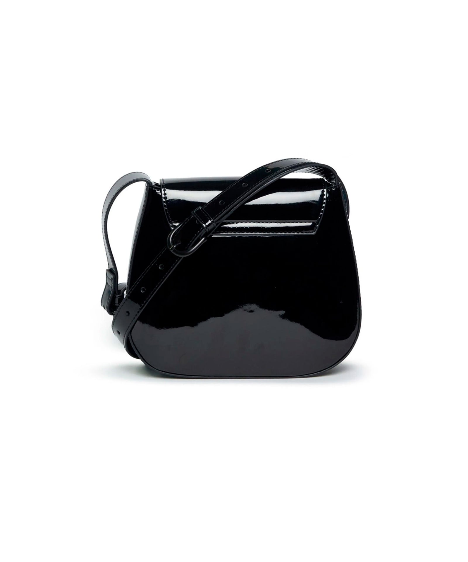 N°21 Kids Borsa a Spalla Nera con Placca Logo per Bambine