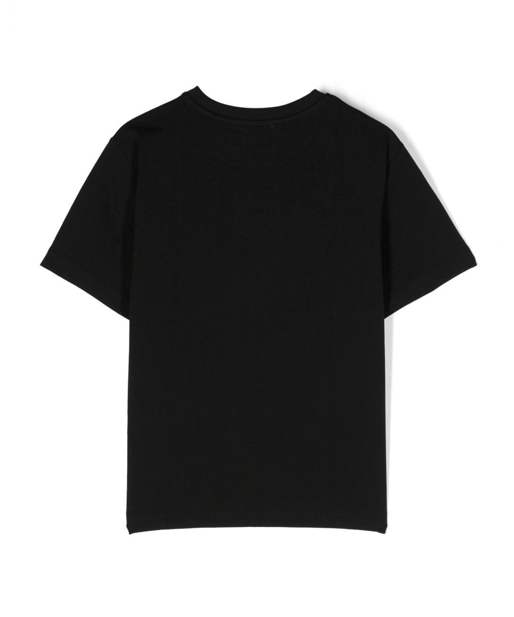 T-shirt Teddy Bear Moschino Kids: Eleganza in Nero per le Piccole Fashion Icon