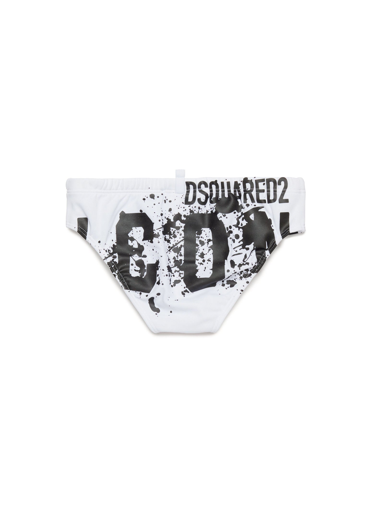 Dsquared2 Kids Costume Slip Bianco Icon Splatter per Bambini