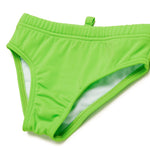 Dsquared2 Kids Costume Slip Verde con Grafica Beach per Neonati