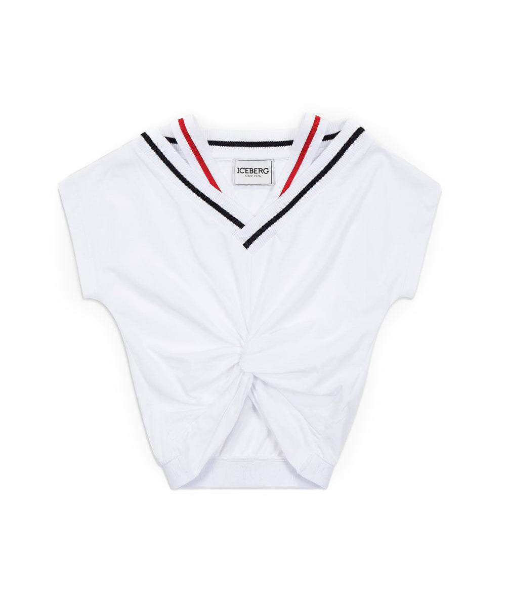 Iceberg Kids T-Shirt Bianca per Bambine