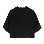 Moschino Kids Camicia Nera Monogram All-over per Bambine