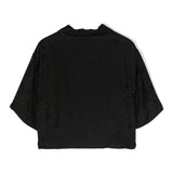 Moschino Kids Camicia Nera Monogram All-over per Bambine