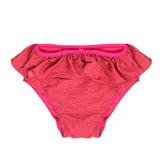 Costume Slip Neonata Fuxia Glitter Con Balze