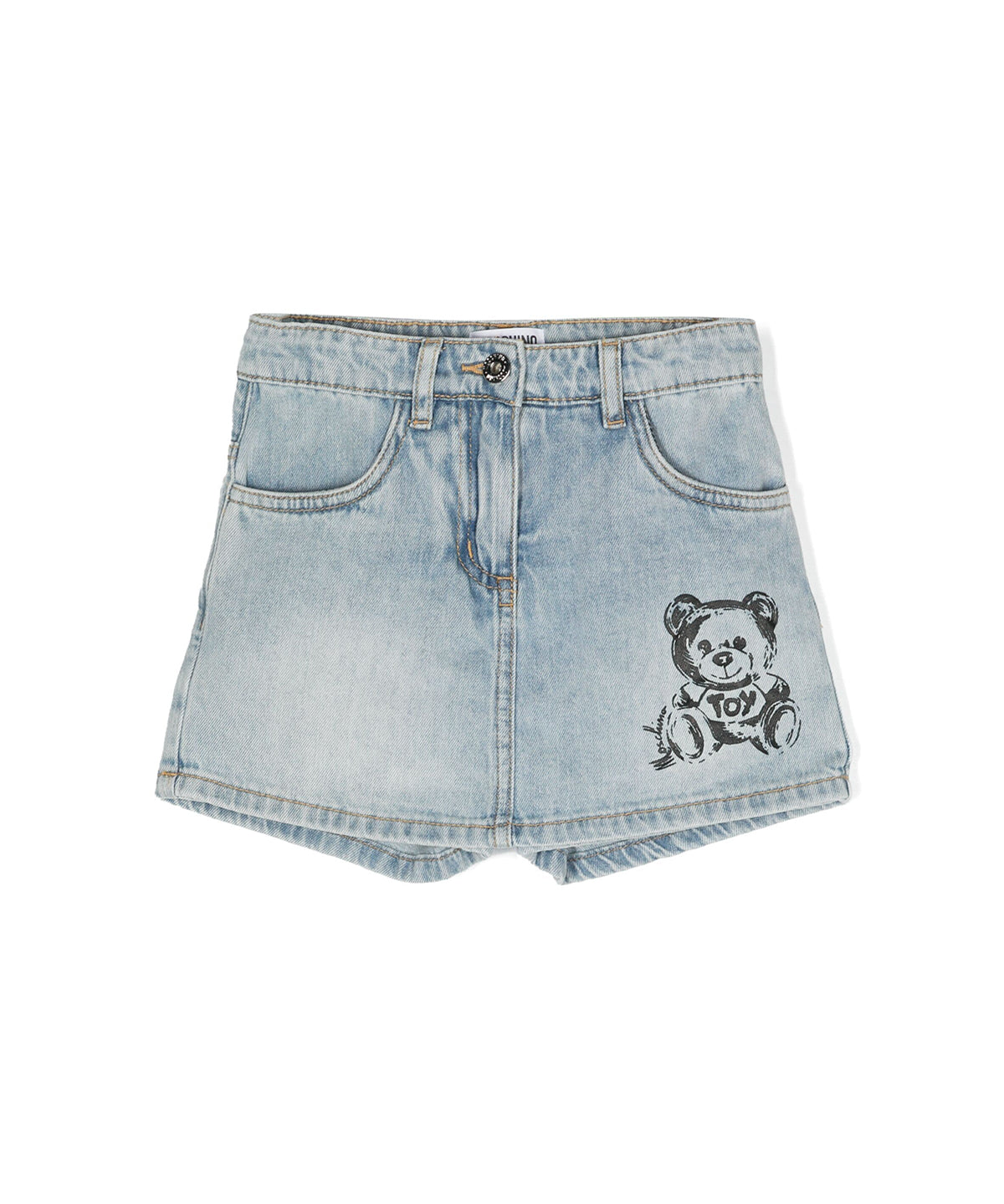 Moschino Kids Short di Jeans effetto Gonna per Bambine