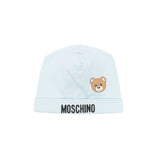 Moschino Kids Cappellino Celeste con Motivo Teddy Bear