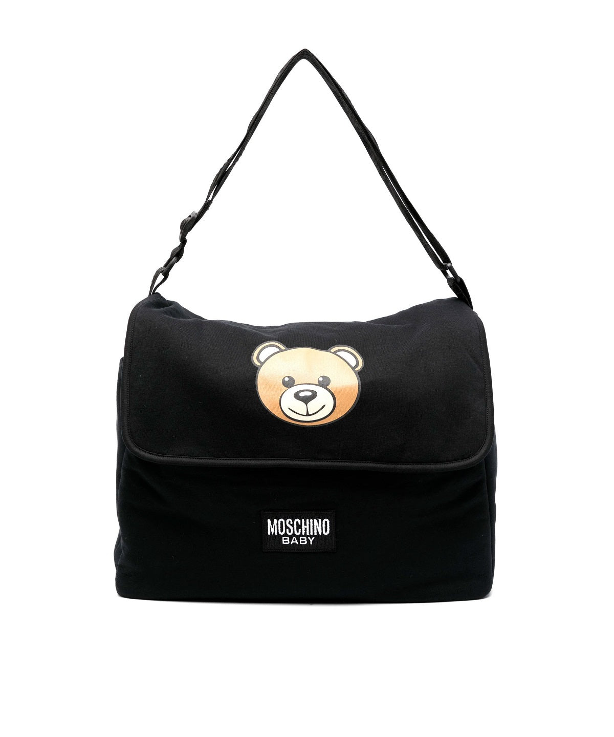 Moschino Kids Borsa Mamma Nera Teddy Bear con Fasciatoio