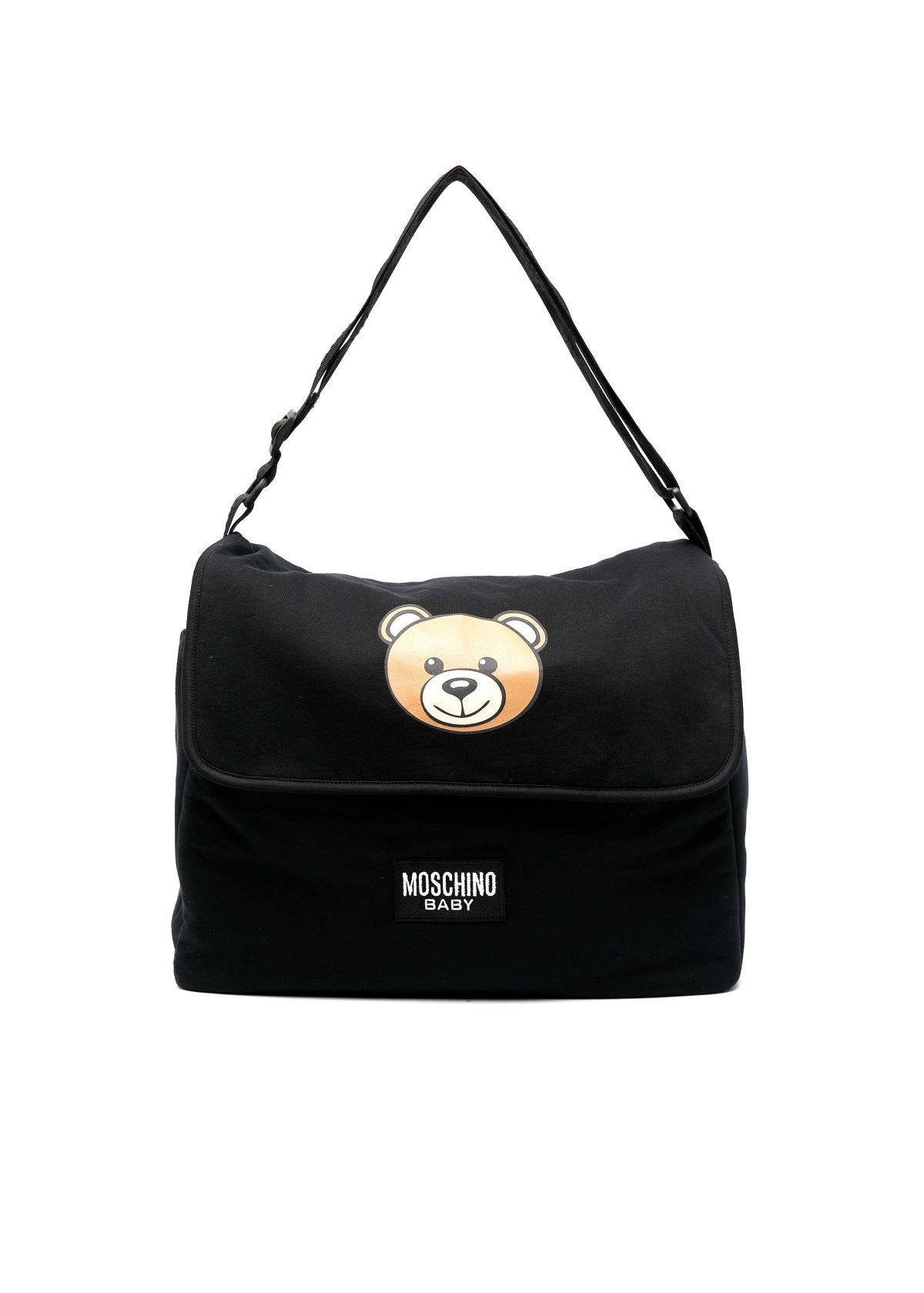 Moschino Kids Borsa Mamma Nera Teddy Bear con Fasciatoio