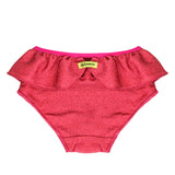 Costume Slip Neonata Fuxia Glitter Con Balze