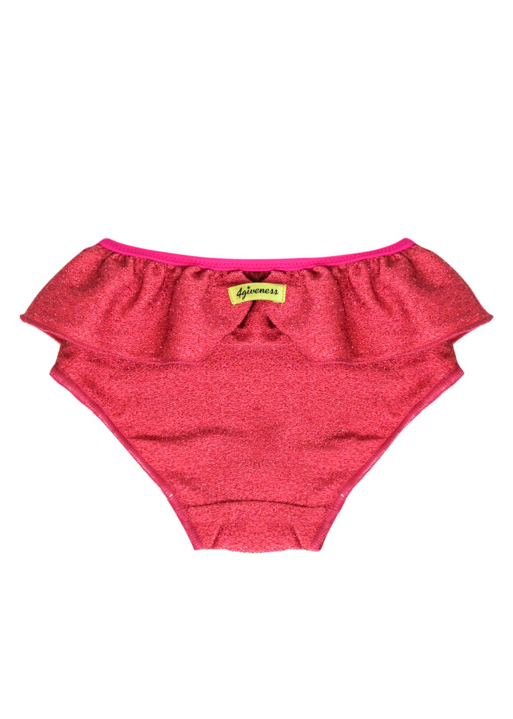 Costume Slip Neonata Fuxia Glitter Con Balze