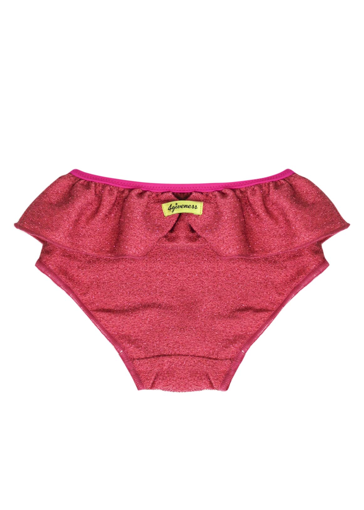 Costume Slip Neonata Fuxia Glitter Con Balze