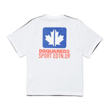 Dsquared2 Kids T-Shirt Bicolor con Grafica Leaf