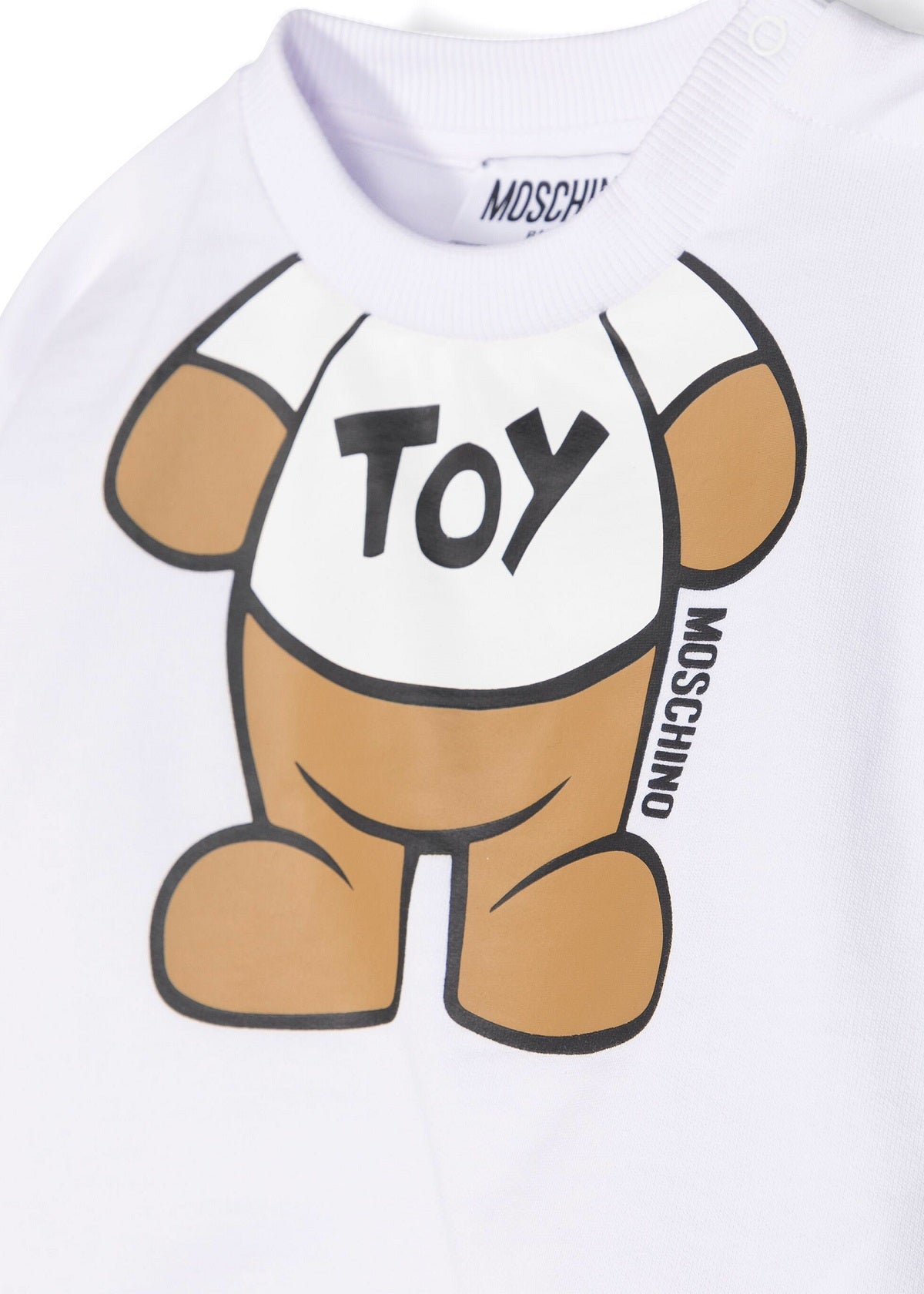 Moschino Kids Felpa Girocollo Bianca Teddy Bear