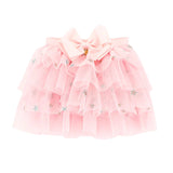 Angel's Face Pink Tulle Skirt with Gold Stars