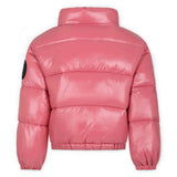 Piumino Imbottito SAVE THE DUCK per Bambine: Stile Invernale in Rosa con Collo ad Imbuto e Logo Distintivo