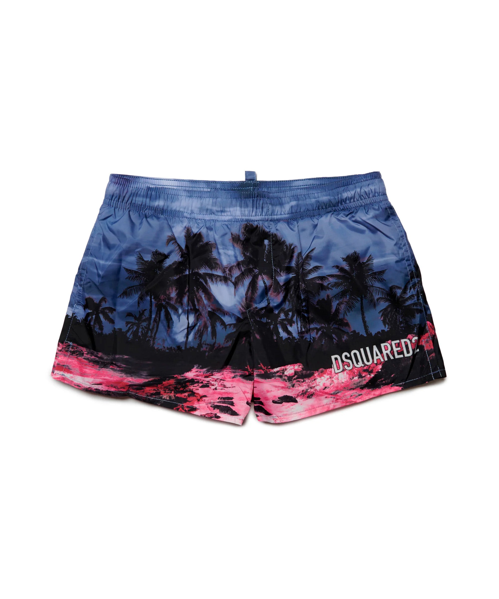 Dsquared2 Kids Costume Boxer Stampa Palme per Bambini