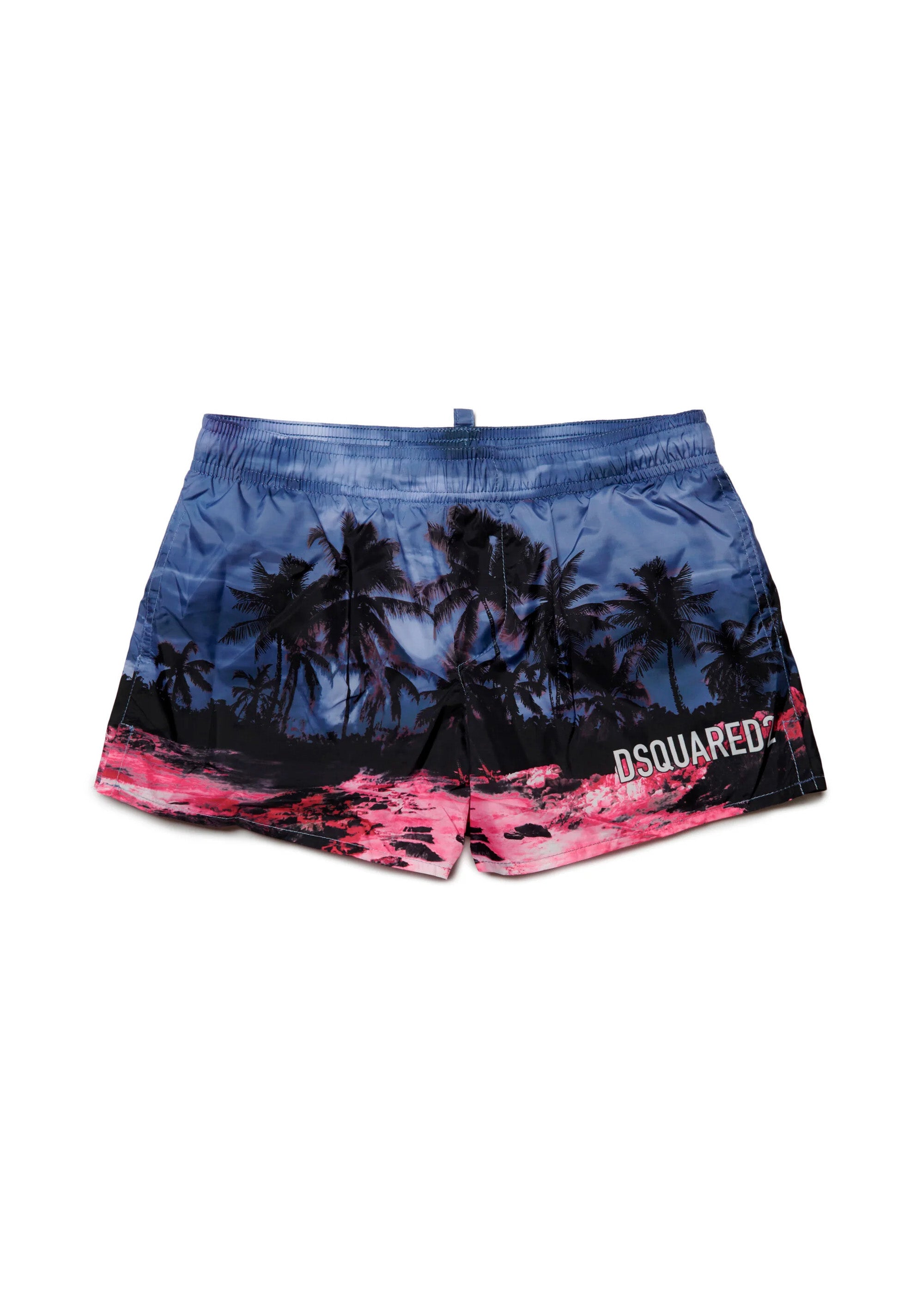 Dsquared2 Kids Costume Boxer Stampa Palme per Bambini