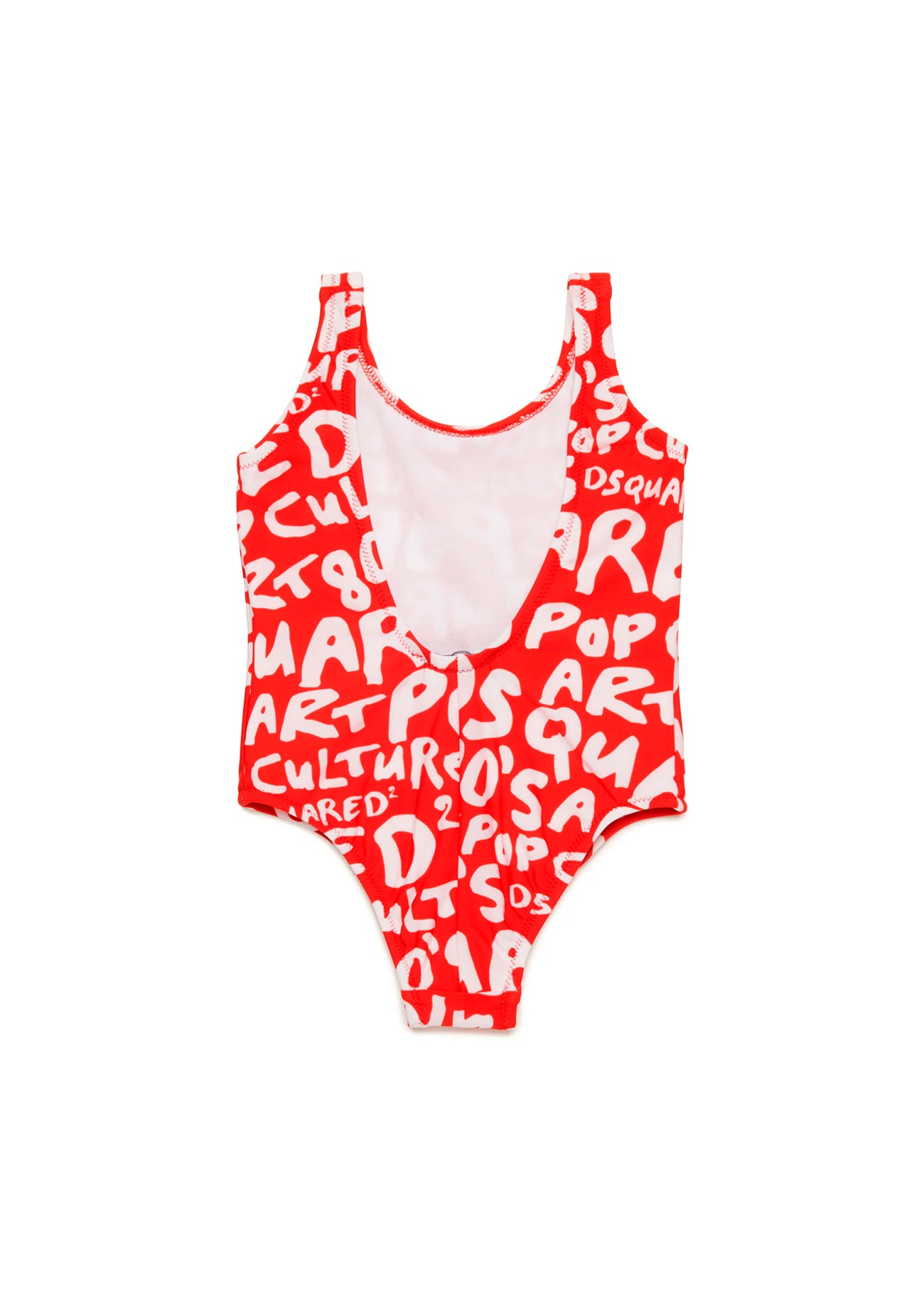 Dsquared2 Kids Costume Intero Rosso con Stampa Prouse All-over per Neonate