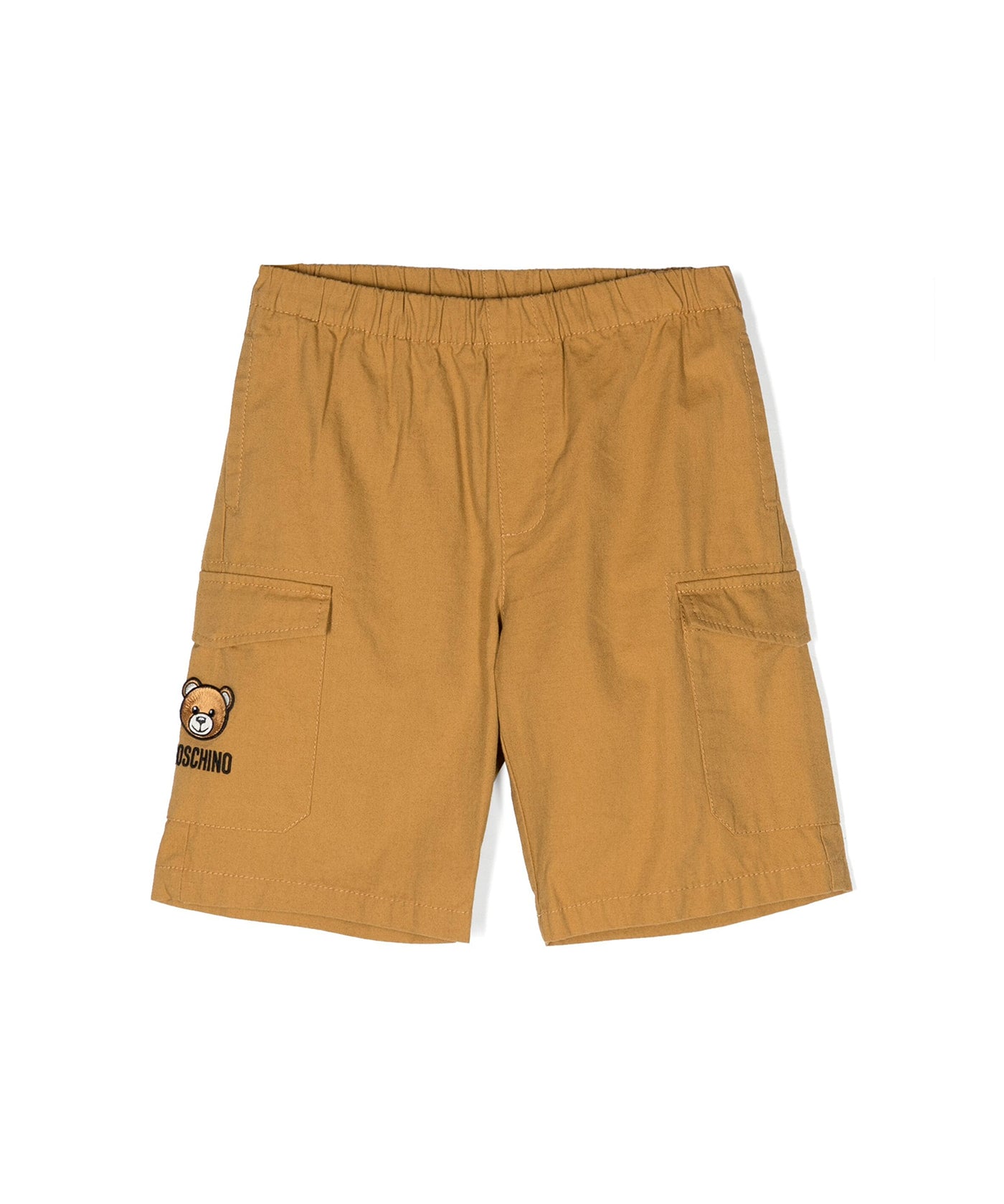 Moschino Kids Bermuda Marrone con Tasconi per Bambini