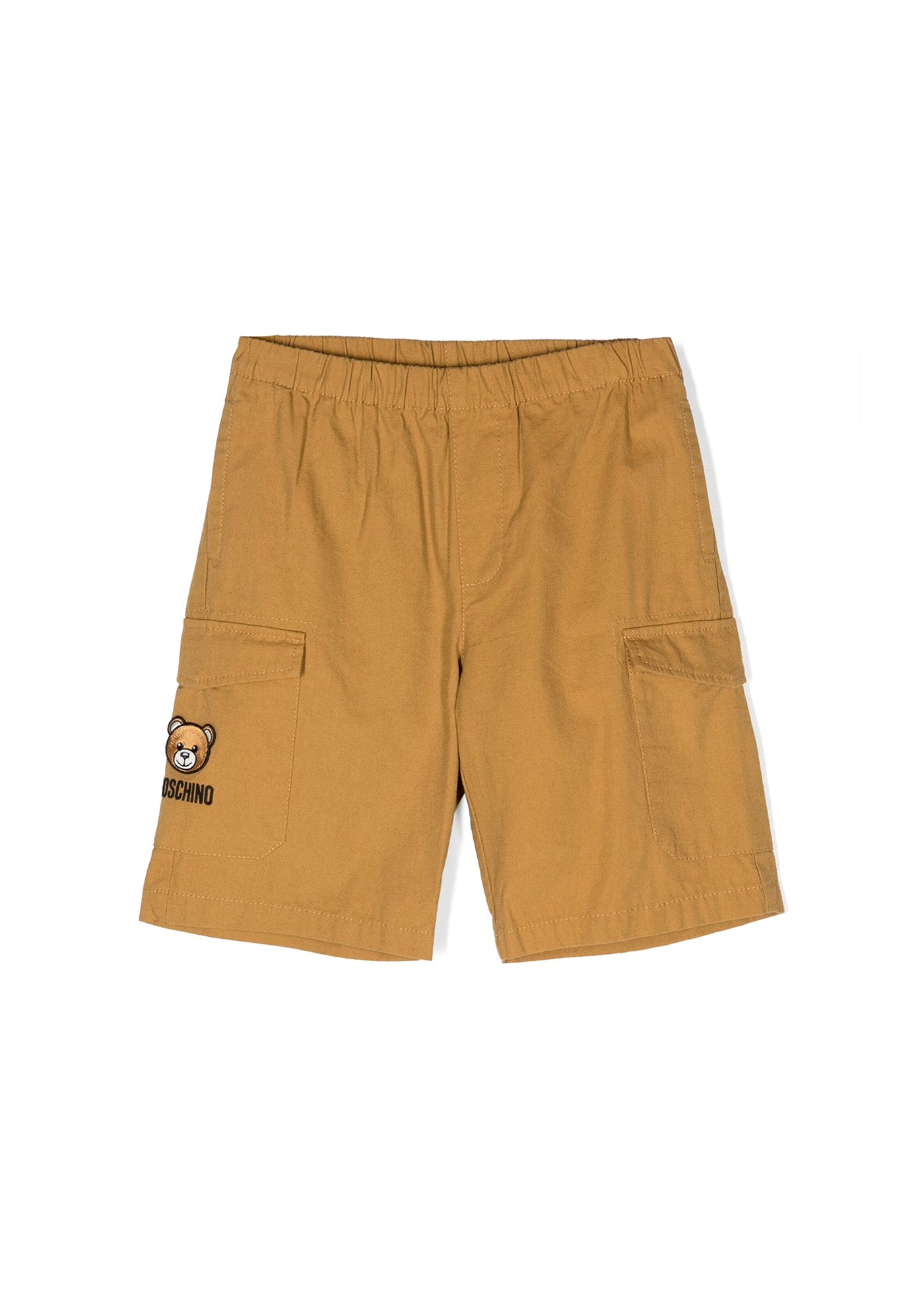 Moschino Kids Bermuda Marrone con Tasconi per Bambini