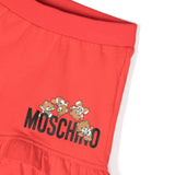 Moschino Kids Completo Short e T-shirt Bianco/rosso Teddy Bear per Neonate