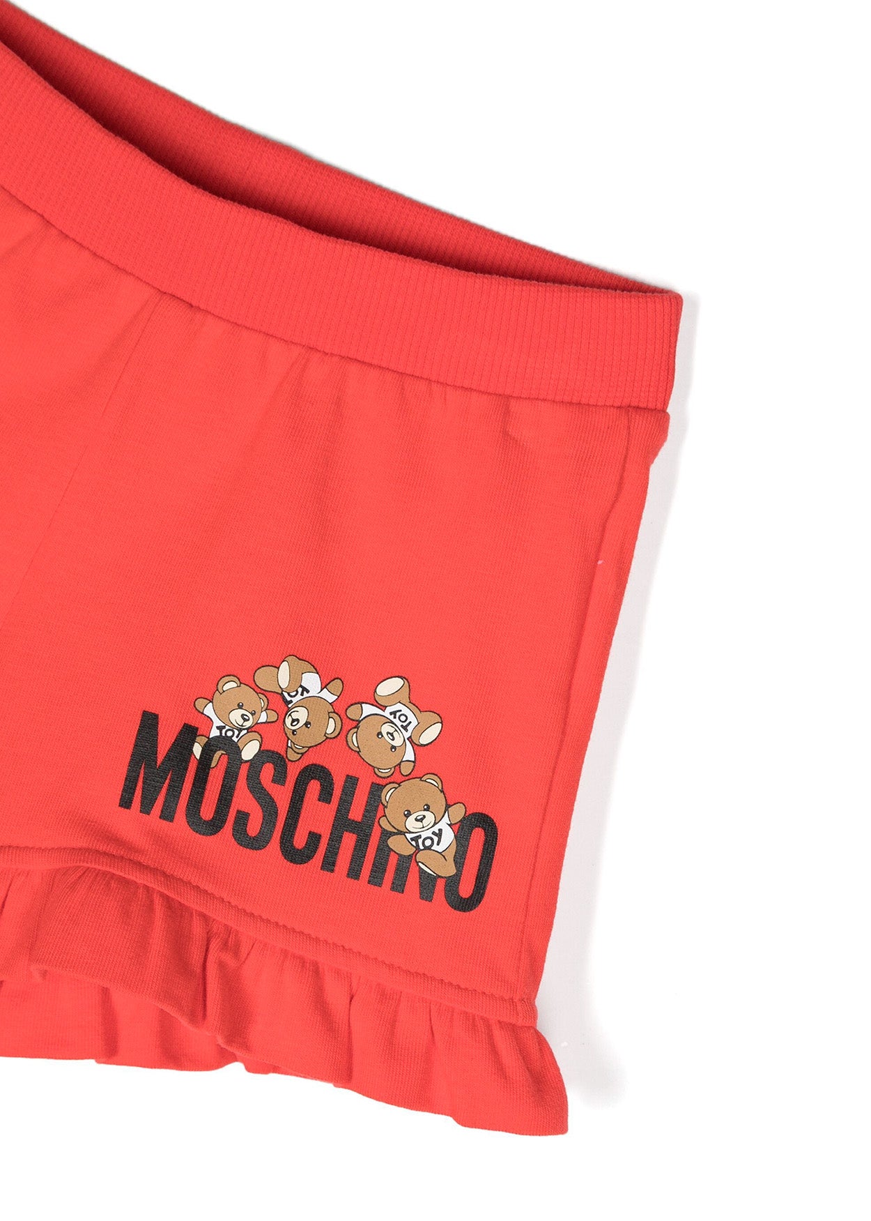 Moschino Kids Completo Short e T-shirt Bianco/rosso Teddy Bear per Neonate