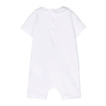 Moschino Kids Pagliaccetto Bianco con Stampa Teddy Bear