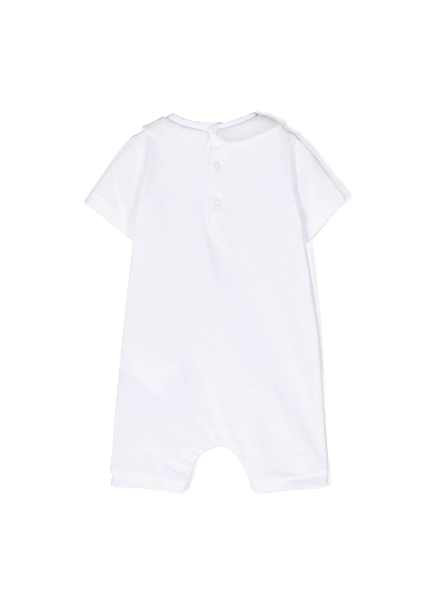 Moschino Kids Pagliaccetto Bianco con Stampa Teddy Bear