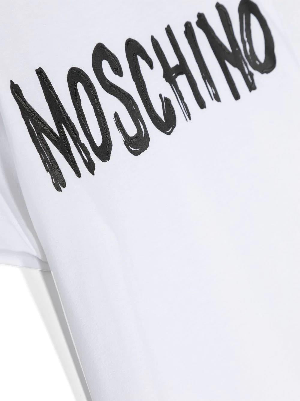 Moschino Kids T-shirt Bianca con Stampa Logo
