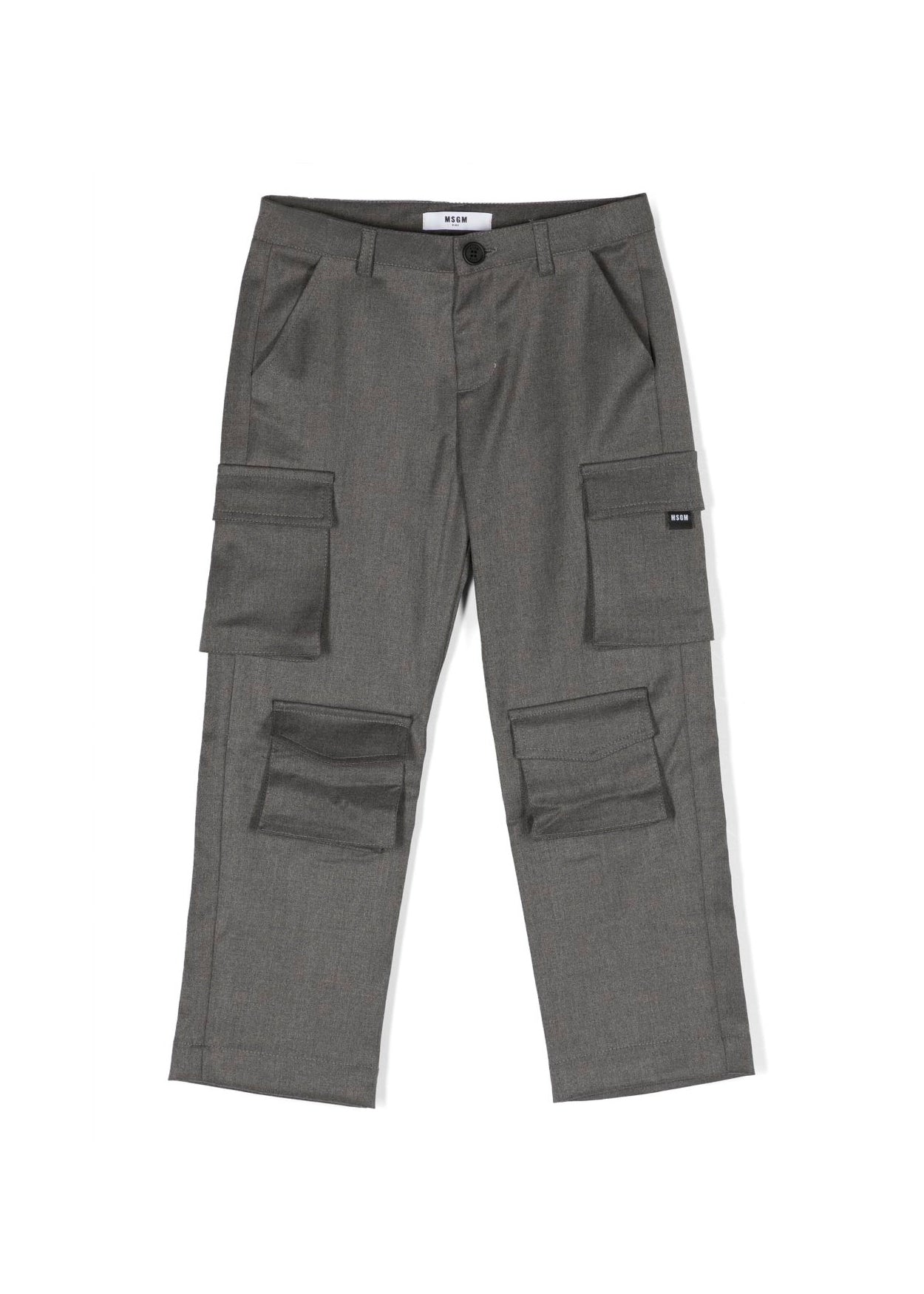 MSGM Kids Pantalone Cargo Grigio