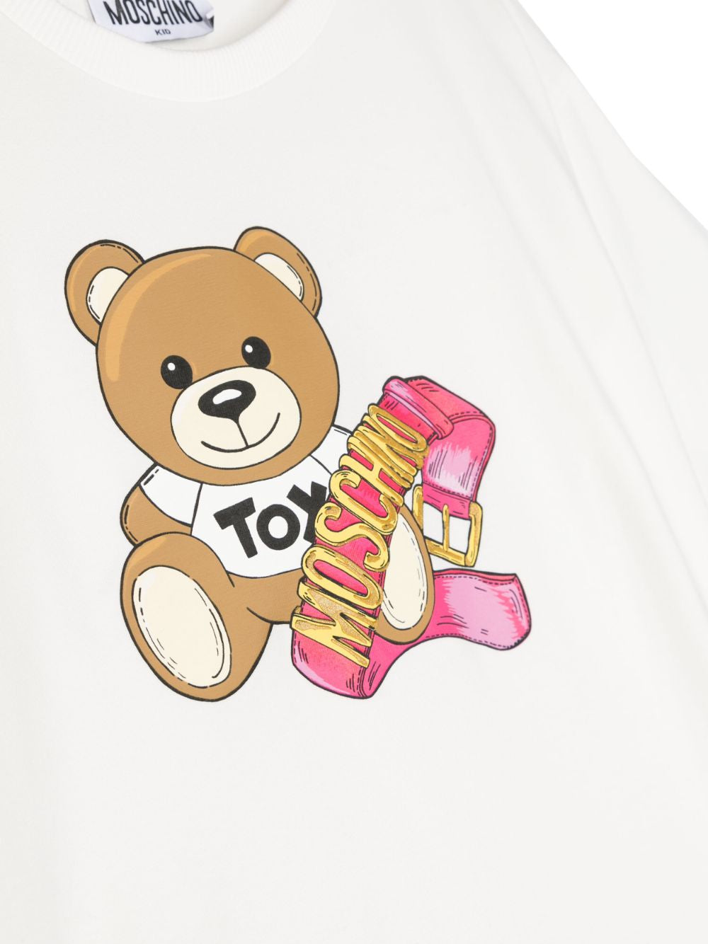 T-shirt Teddy Bear Moschino Kids: Dolcezza in Bianco per le Piccole Fashion Icon