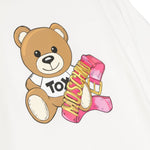 T-shirt Teddy Bear Moschino Kids: Dolcezza in Bianco per le Piccole Fashion Icon