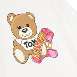 T-shirt Teddy Bear Moschino Kids: Dolcezza in Bianco per le Piccole Fashion Icon