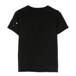 Moschino Kids T-shirt Nera con Stampa Vernice per Bambini