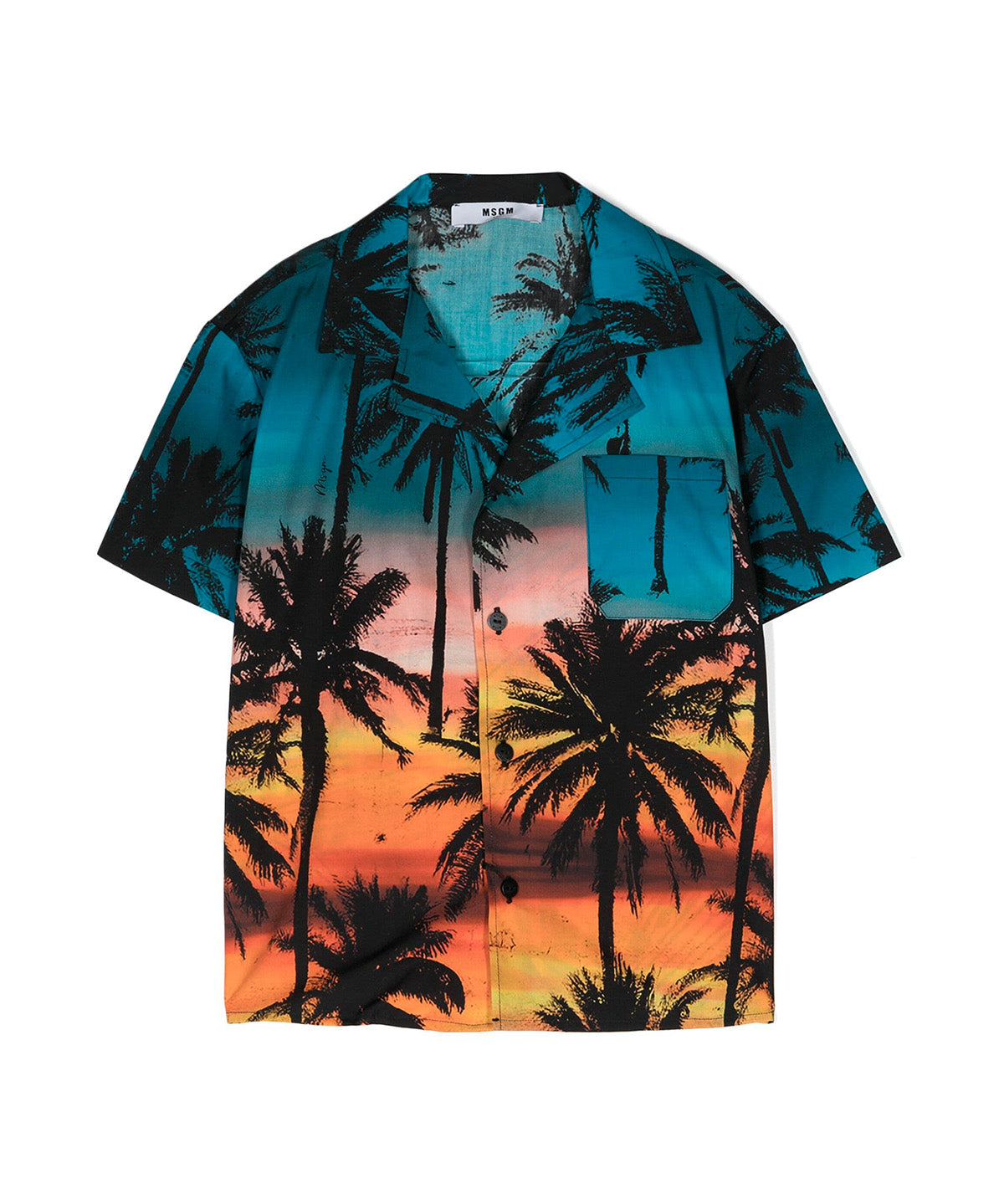 MSGM Kids Camicia con Stampa Multicolor per Bambini