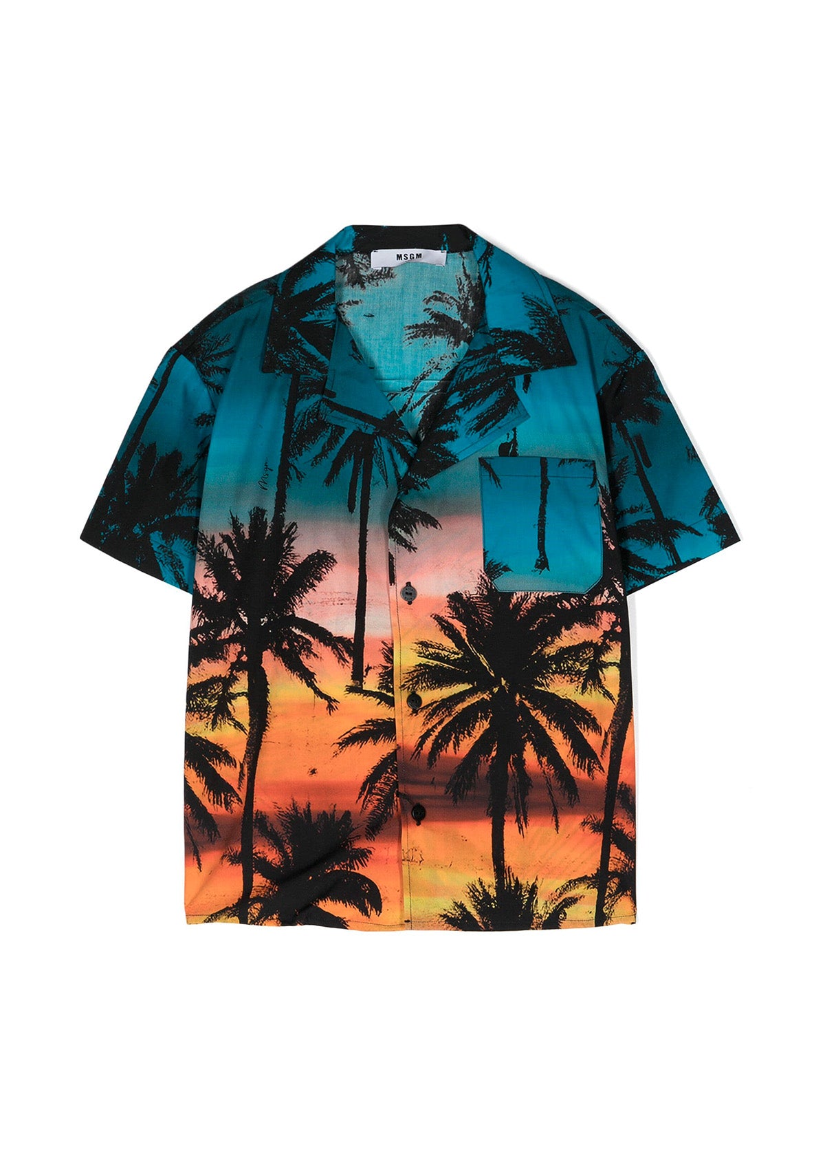 MSGM Kids Camicia con Stampa Multicolor per Bambini