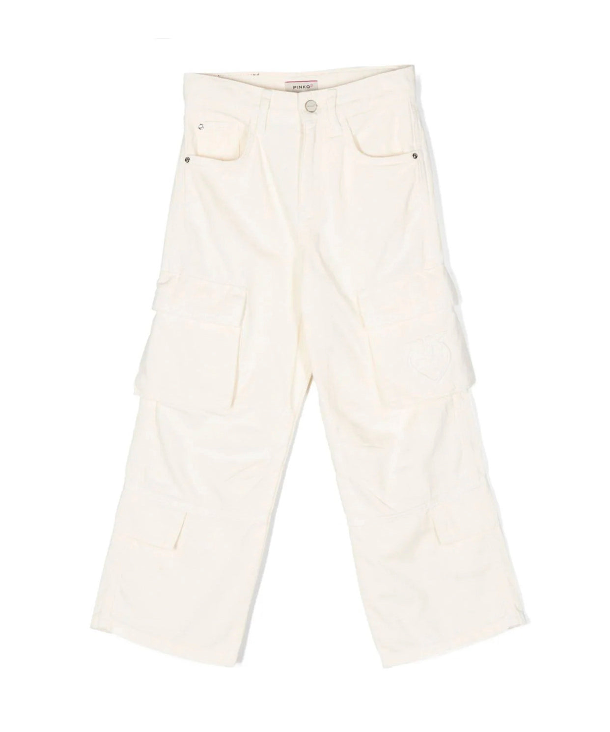 Pantalone Cargo Pinko Kids Bianco: Stile Casual e Versatile per la Tua Bambina