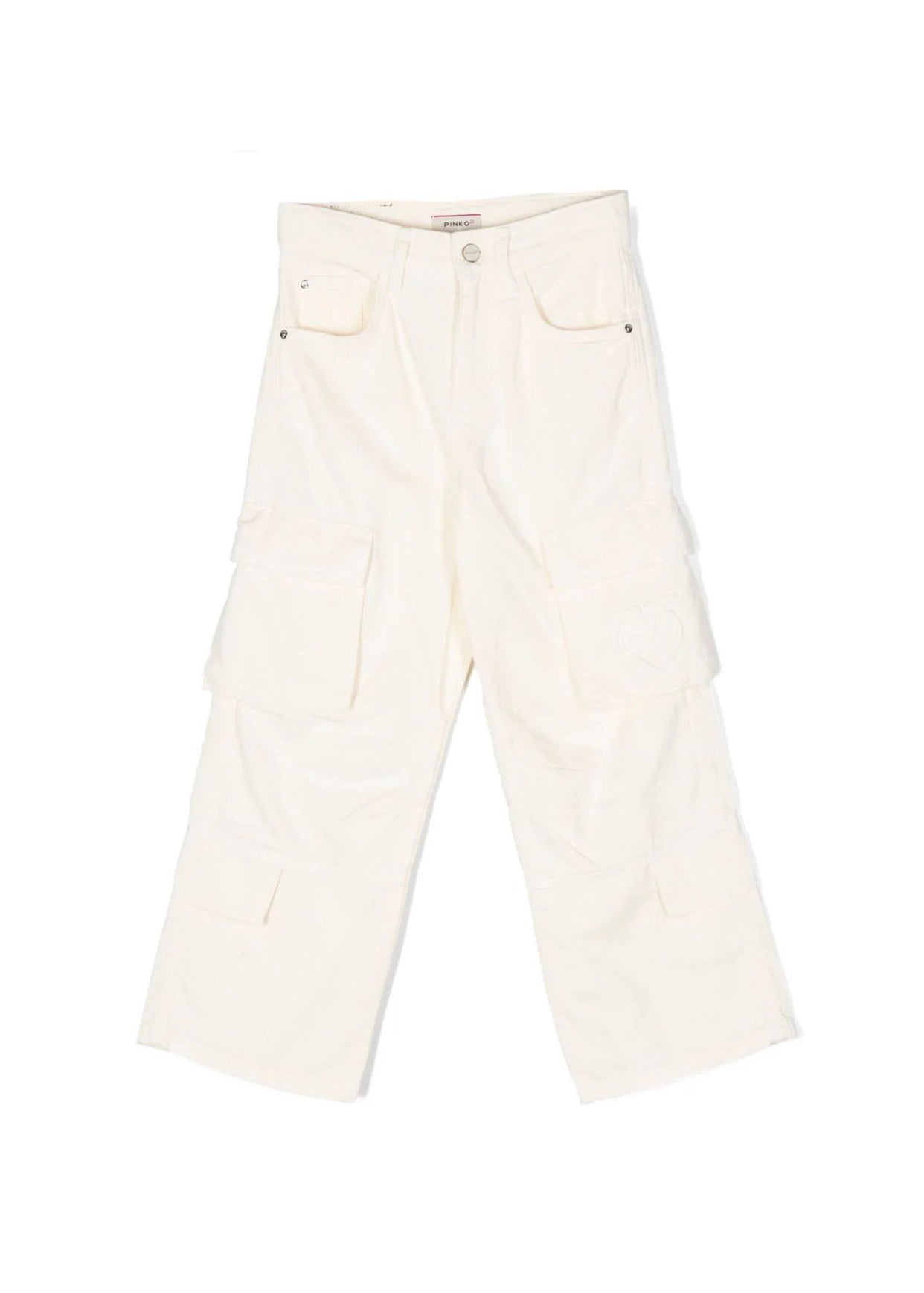 Pantalone Cargo Pinko Kids Bianco: Stile Casual e Versatile per la Tua Bambina