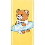 Moschino Kids Telo Mare Giallo Teddy Bear Surf