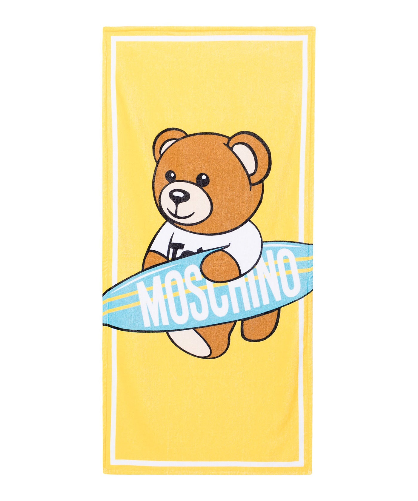 Moschino Kids Telo Mare Giallo Teddy Bear Surf