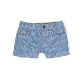 Moschino Kids Shorts di Jeans Logo All-over per Neonate