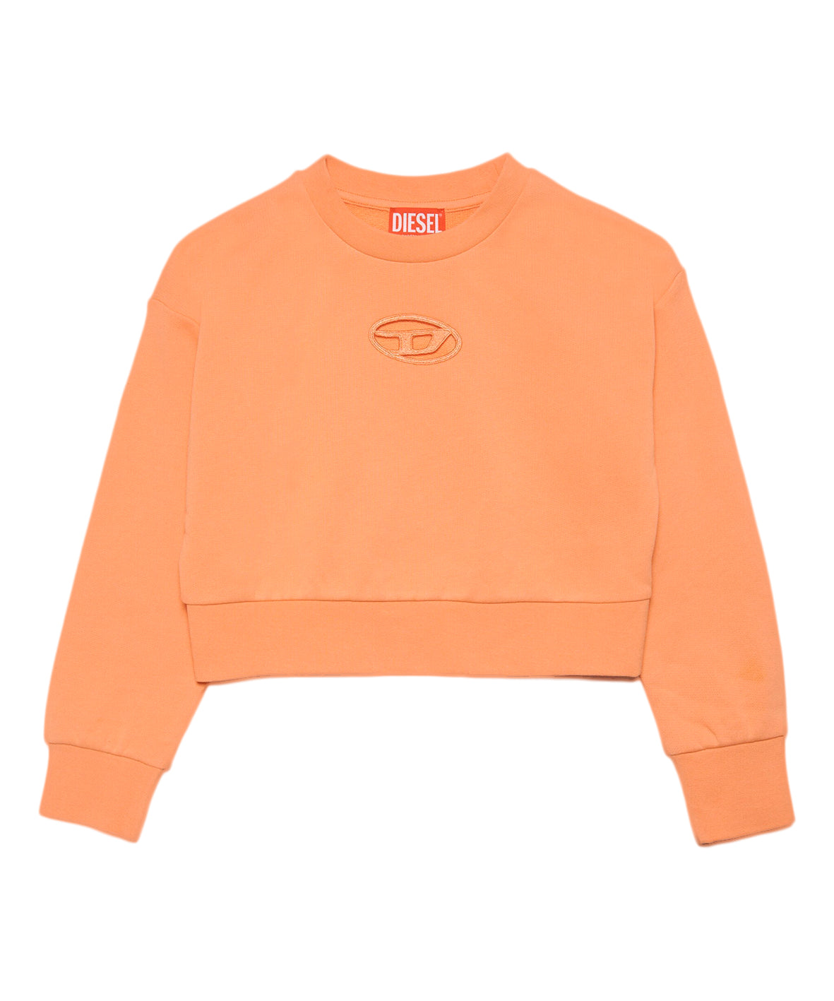 Diesel Kids Felpa Girocollo Pesca con Logo Oval D